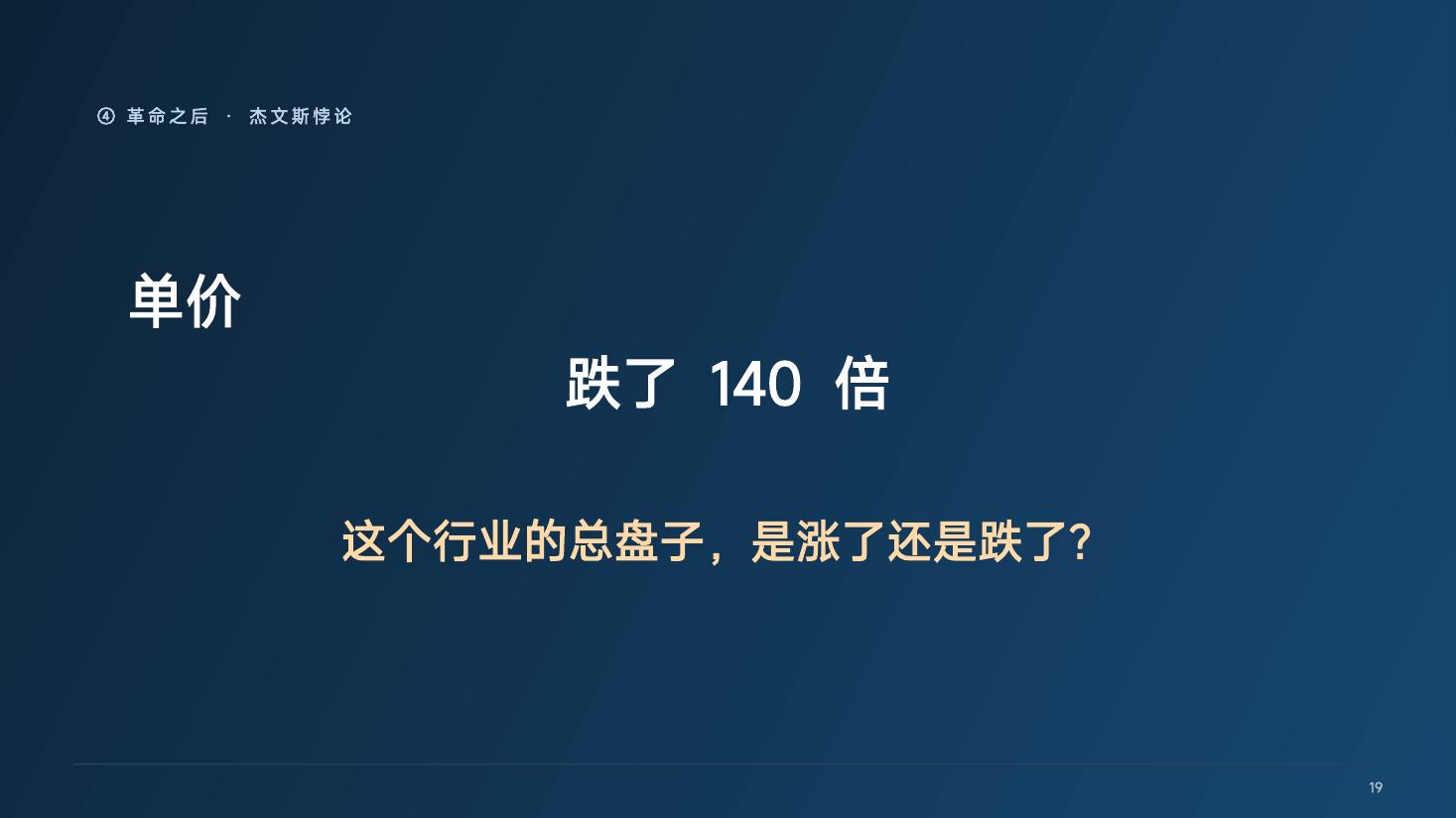 页 19：单价跌了 140 倍——这个行业的总盘子，是涨了还是跌了？